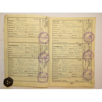 Ahnenpaß - pass för blodslinje från tredje riket, utfärdat av Zentralverlag der NSDAP. Espenlaub militaria